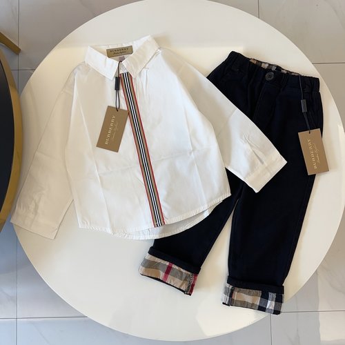 Burberry Boys High-End Cotton Set, Comfortable & Stylish 