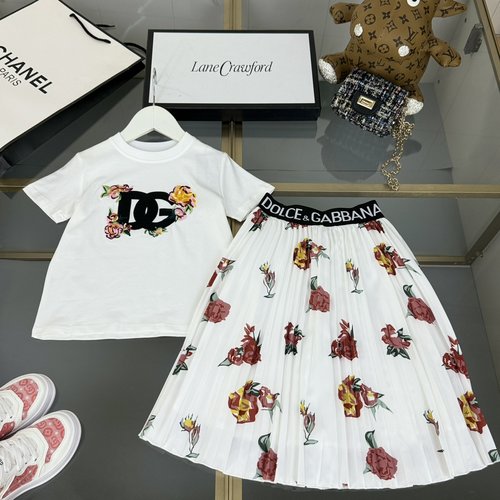 D & G Girls Premium Cotton Skirt Set, Comfortable & Stylish