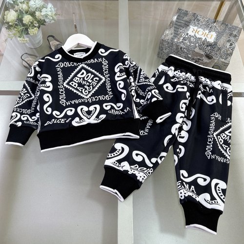 D & G Premium Kids Cotton Terry Clothing with Classic Patterns 