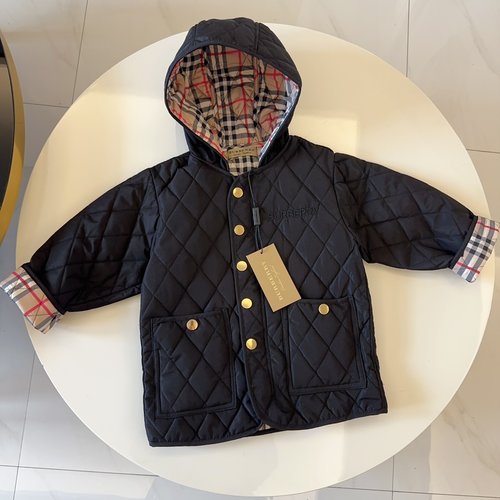 Burberry Premium Kids Lightweight Cotton Jacket with Embroidery