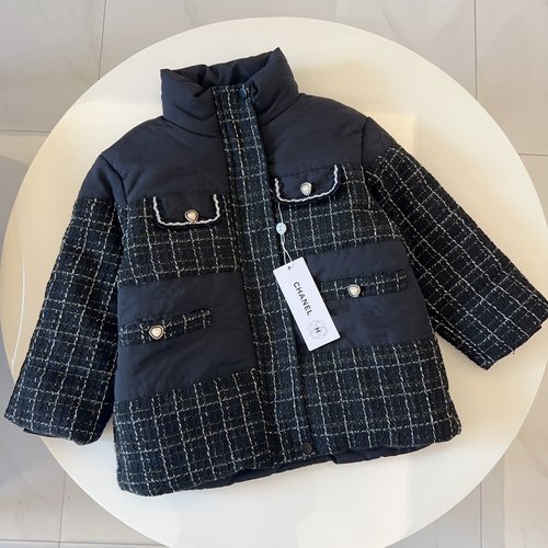 Chanel Girls Mid-Length Cotton Coat, Comfortable & Stylish