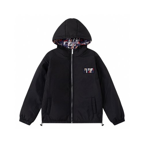 Fendi Reversible Unisex Kids Padded Coat w/ Monogram & Water-Repellent