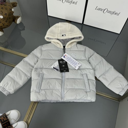 MLB Kids Down Jacket 90 White Duck Down Lamb Wool Hooded Warm Windproof
