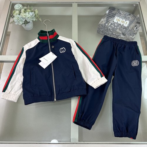 Gucci High-End Kids Logo Tracksuit Set, Cotton, Comfortable & Stylish