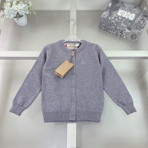 Burberry High-End Unisex Kids Wool Blend Cardigan, Soft & Stylish
