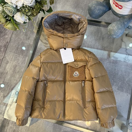 Moncler Kids Down Jacket for Boys & Girls, Warm White Duck Down Coat