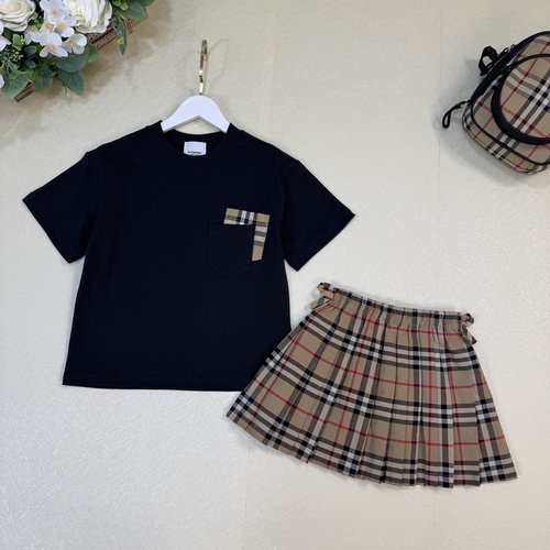 Burberry Premium Girls Cotton Skirt Set 