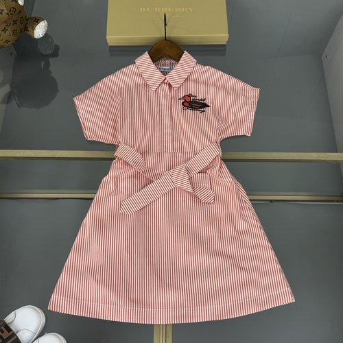 Burberry High-end Girls Cotton Dress Comfortable & Stylish