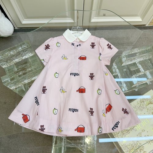 Fendi Girls Premium Cotton Dress, Soft & Stylish