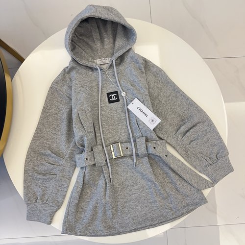 Chanel High-End Girls Cotton Dress with Detachable Belt 