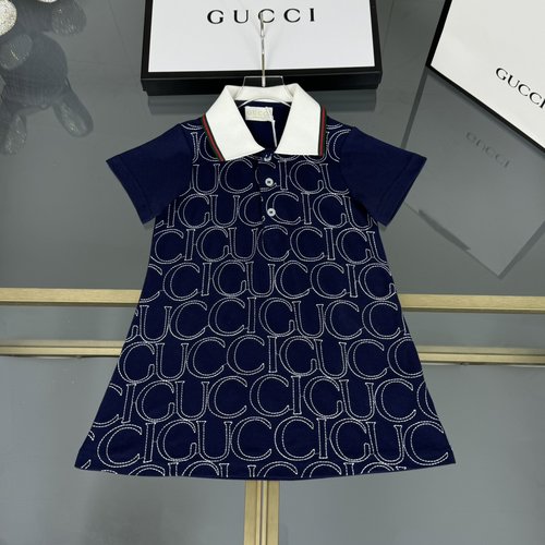 Gucci Girls Piqué Polo Dress, Spring Collection, Embroidery, Comfortable