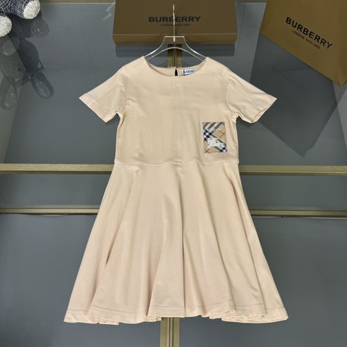 Burberry Girls High-End Cotton Knit Dress, Comfortable & Stylish 