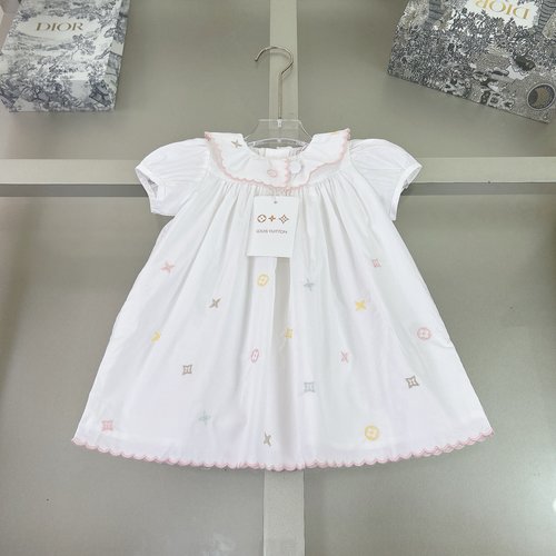 LV Girls Premium Cotton Baby Dress - Stylish & Comfortable 
