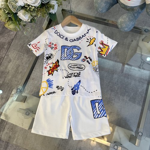 D & G Kids Unisex Outfit Set - Classic Pattern Eco-Print Stylish Comfortable