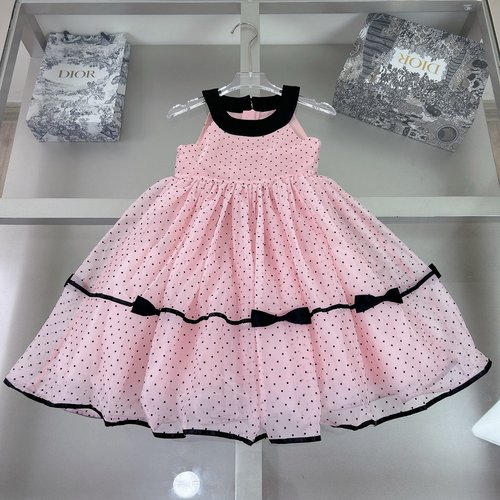 Dior Girls Luxury Dress with Soft Cotton Lining & Mesh