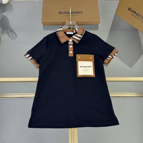 Burberry Girls High-End Beaded Single-Layer Comfortable Dress 