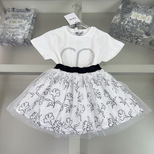 Dior Girls Luxury Cozy Stylish Skirt Set