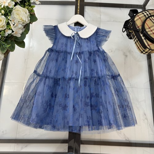 Dior Girls Comfortable Dress with Polyester Tulle & Cotton Lining