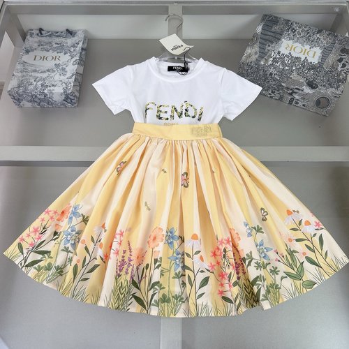 Fendi Girls Premium Dress Set - Comfortable & Stylish 