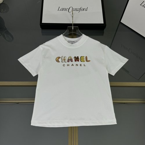 Chanel Kids Premium T-Shirt 3D Letter Print Cotton