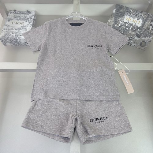 Essentials High-end Kids Tracksuits, Cotton Fleece, Letter Design, Comfortable & Stylish