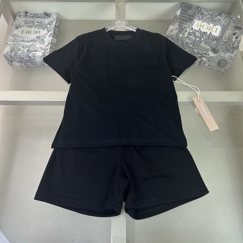 Essentials Kids Premium Letter Graphic Cotton Fleece Outfit Set