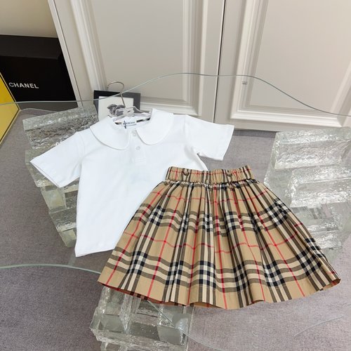 Burberry Girls Cotton Skirt Set - Comfortable & Stylish