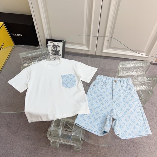 LV Premium Jacquard Kids Outfit Set - Comfortable & Stylish