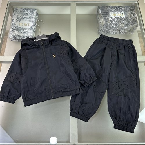 LV High-End Kids Outfit Set, Polyester Outer, Cotton Lined 