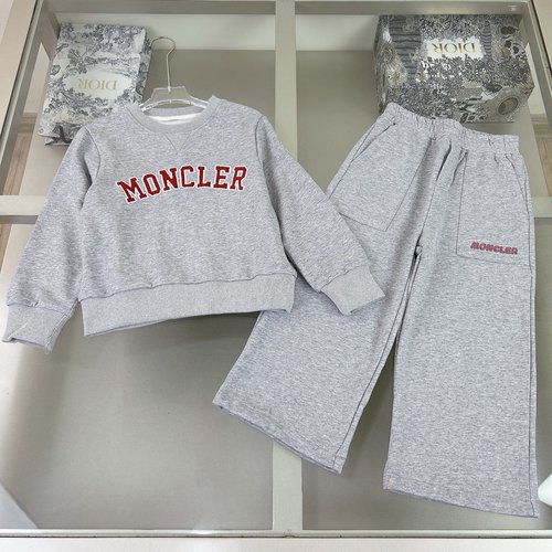 Moncler Kids Unisex Sweatshirt & Jogger Set with Red Embroidery