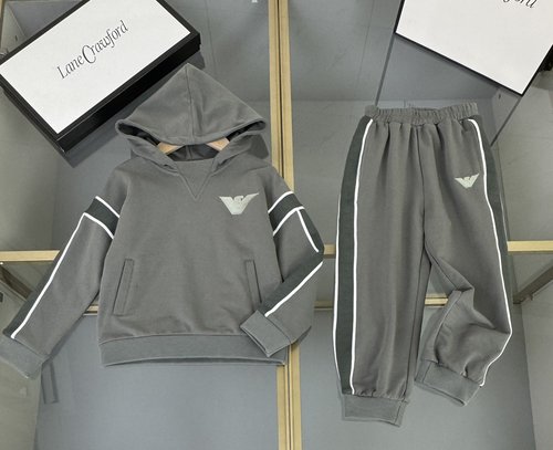 Armani Kids Cotton Logo Embroidered Comfortable Set 