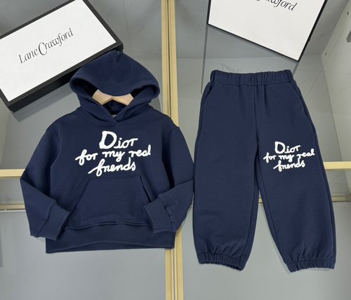 Dior Premium Kids Comfy Stylish Cotton Set with Logo Embroidery 