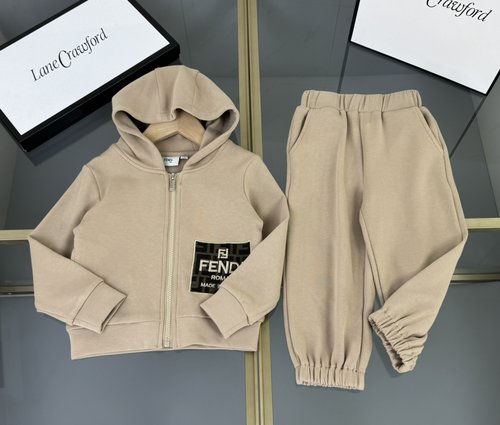 Fendi Unisex Kids Organic Cotton Set Embroidered Logo