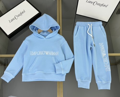 Armani Kids Premium Cotton Set with Embroidered Letters