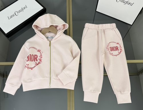 Dior Kids Cozy Cotton Set with 3D Letter Print