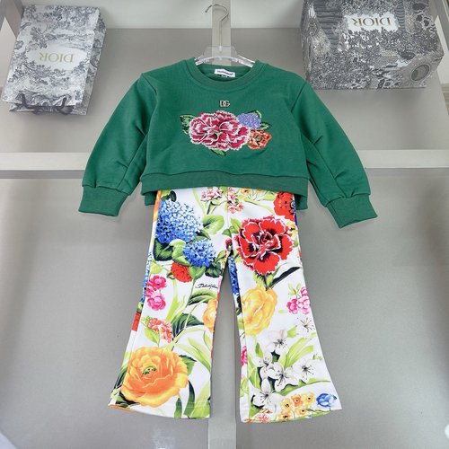 D & G Girls Premium Cotton 2-Piece Kids Outfit Set