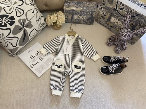 Dior Unisex Baby Bee Romper, A-Class Cotton