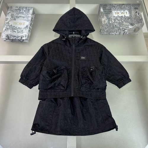Dior Girls High-end Cotton Dress Set 