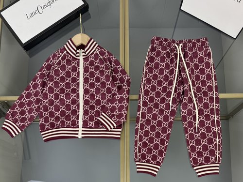 Gucci Unisex Kids High-End Cotton Set with Custom Interlocking Print