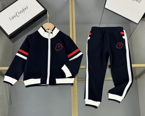 Moncler Unisex Kids Cotton Terry Set Comfortable Stylish
