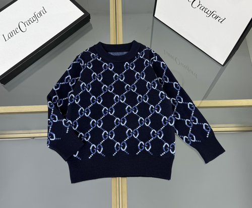 Gucci Unisex Kids Knit Sweater with Letter Jacquard & Color Blocking