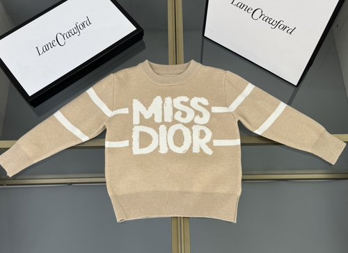 Dior High-End Kids Striped Cotton-Blend Sweater