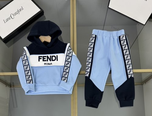 Fendi Kids Premium 2-Piece Set, Odell Cotton, Logo Embroidery, Stylish Comfort