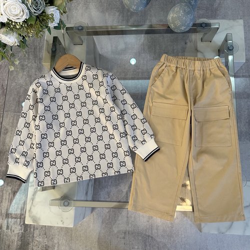 Gucci Kids Cotton Polo & Jacquard Pants Set