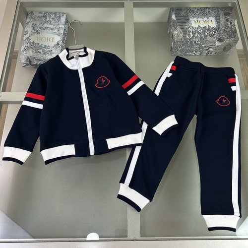 Moncler High-End Kids Cotton Set with Classic Logo