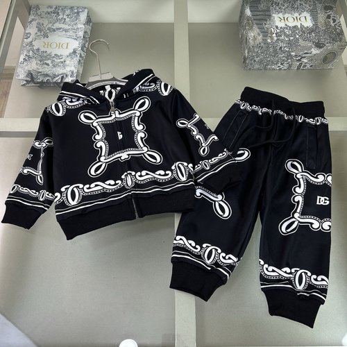 D & G Kids Premium Cotton Set with Classic Pattern & Eco Print
