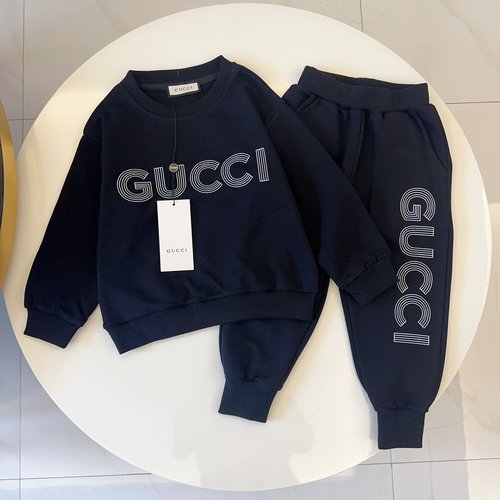Gucci High-end Unisex Kids Cotton Set Comfortable & Stylish