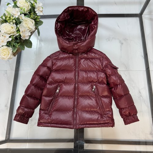Moncler Premium Kids 90 Goose Down Jacket Detachable Hood Windproof Logo Pocket
