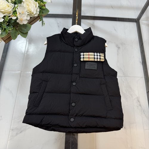 Burberry 90 hite Duck Down Kids Unisex Vest Jacket 