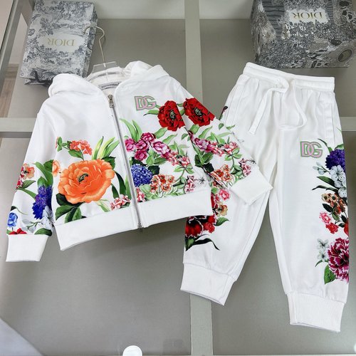 D & G High-End Unisex Kids Set 100 Cotton Classic Eco Print